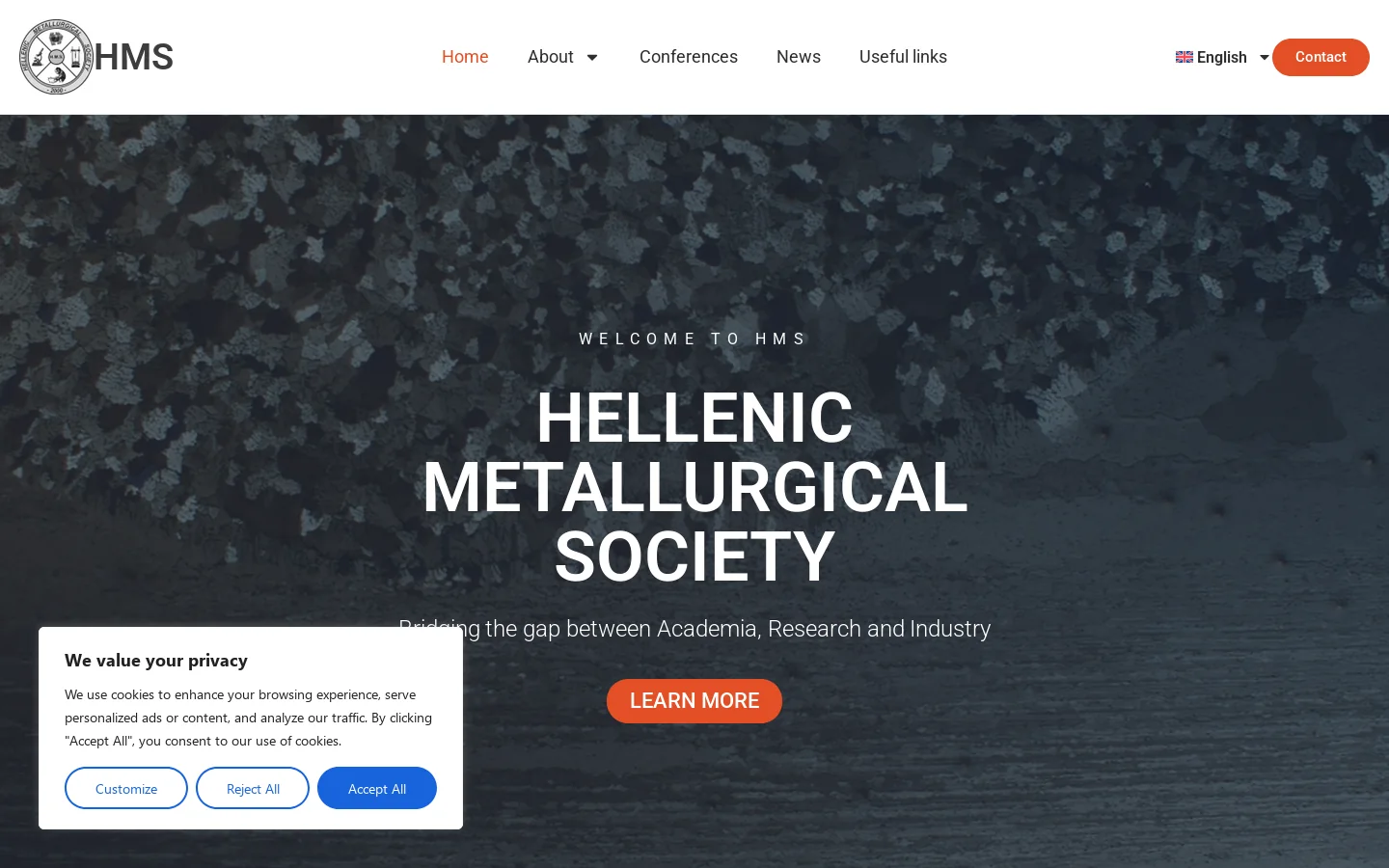 MET Homepage screenshot