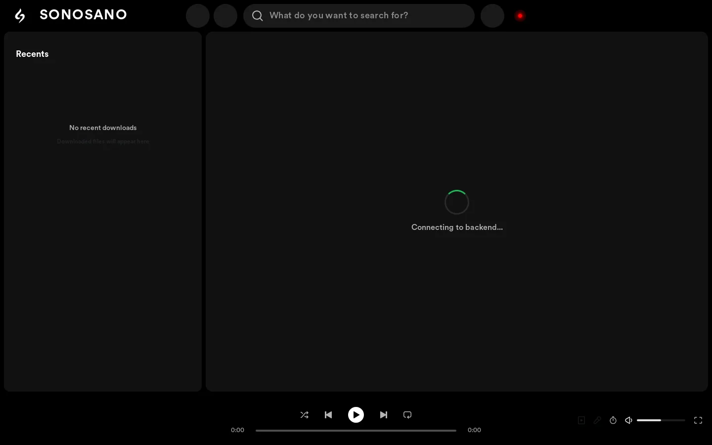 Sonosano Homepage screenshot
