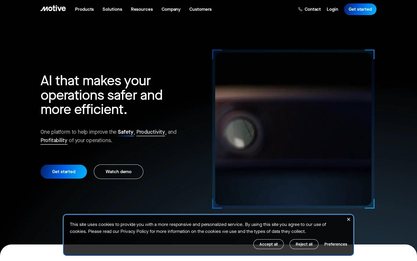 Motive: All-in-One Fleet Management & Driver Safety Platform Homepage screenshot