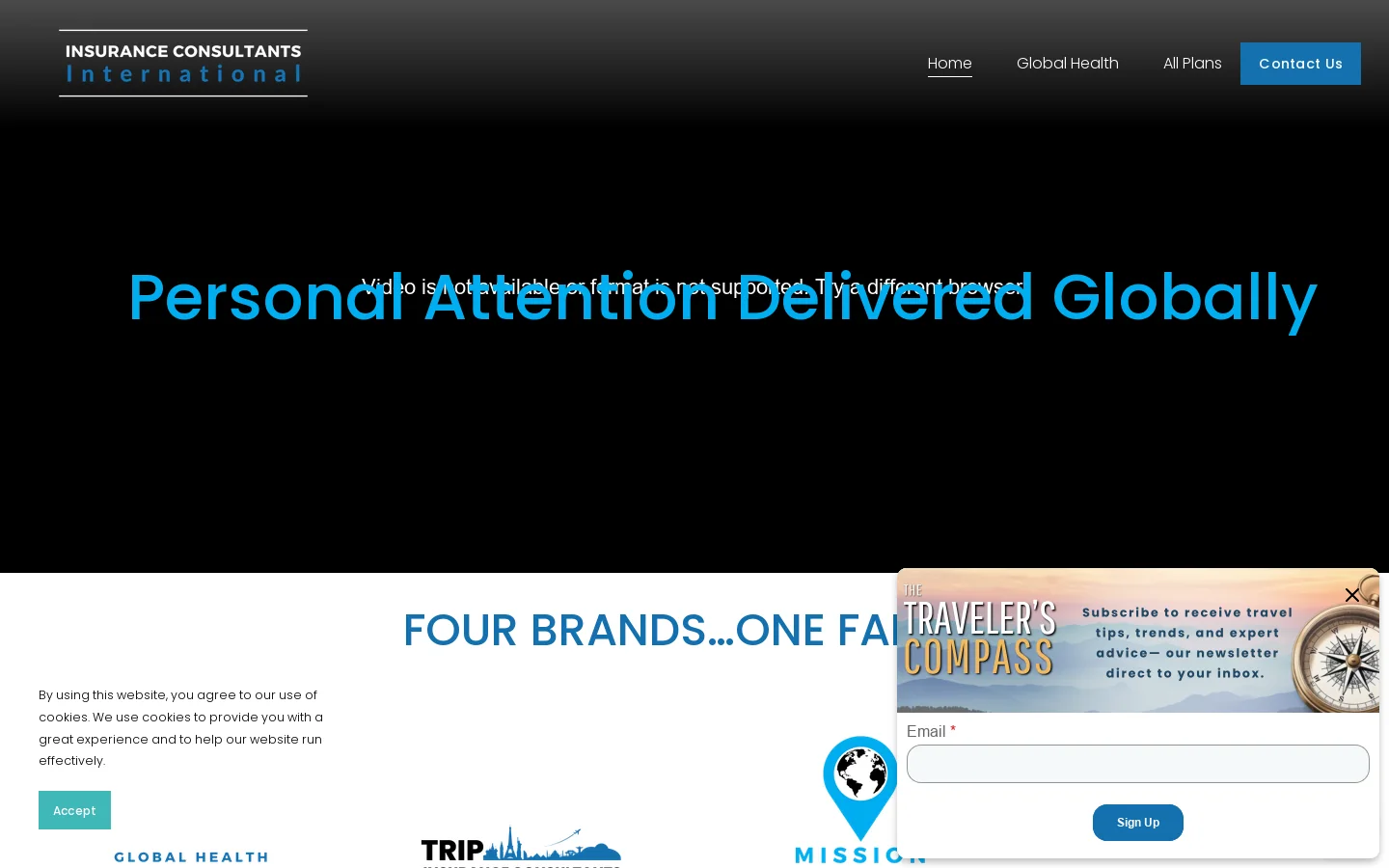 Insurance Consultants International Homepage screenshot