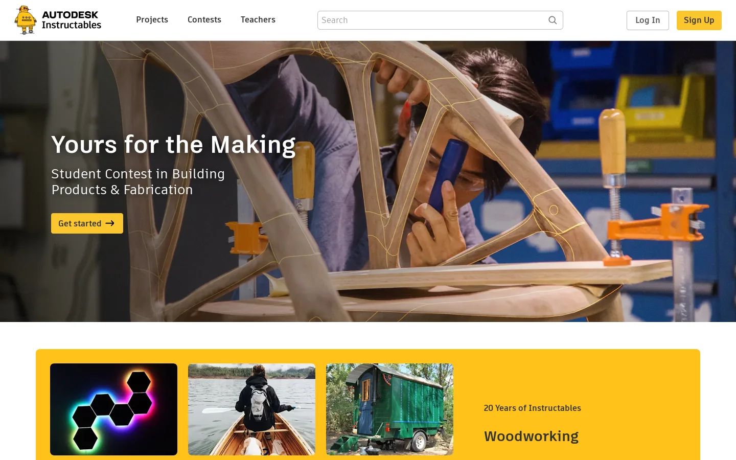 Yours for the making Homepage screenshot