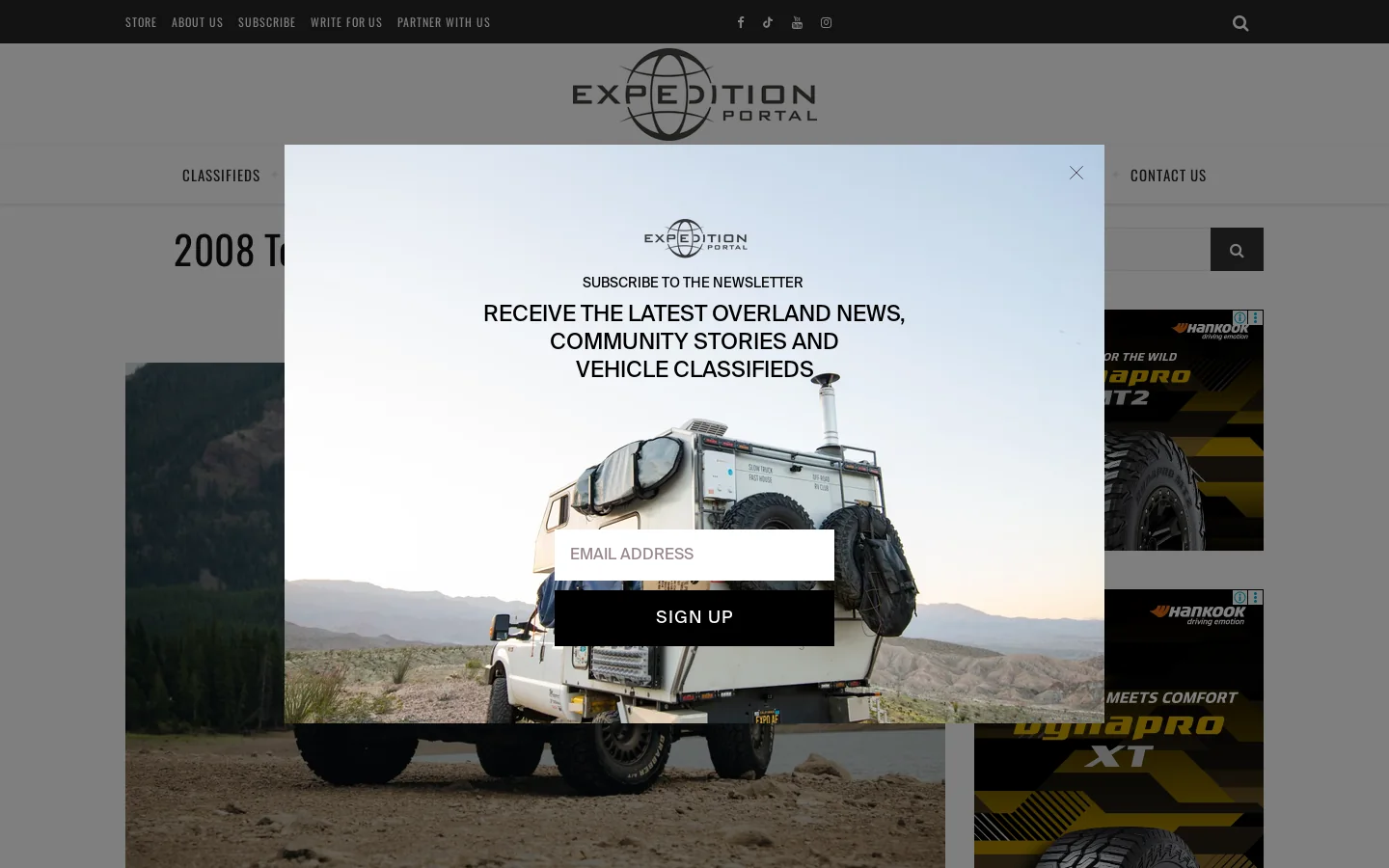 Expedition Portal Homepage screenshot