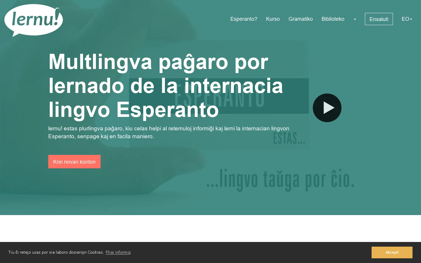 lernu.net Homepage screenshot