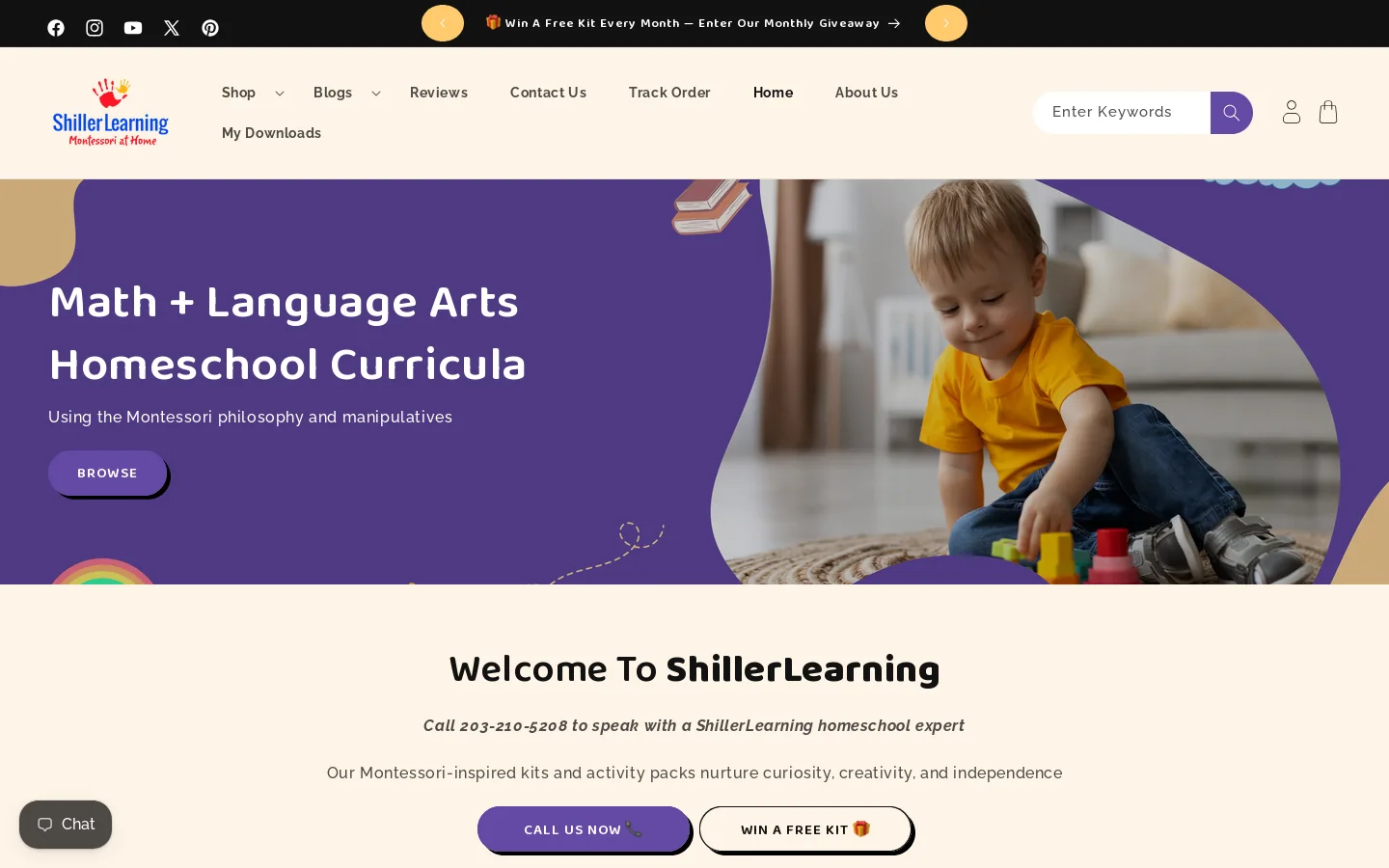 ShillerLearning Homepage screenshot