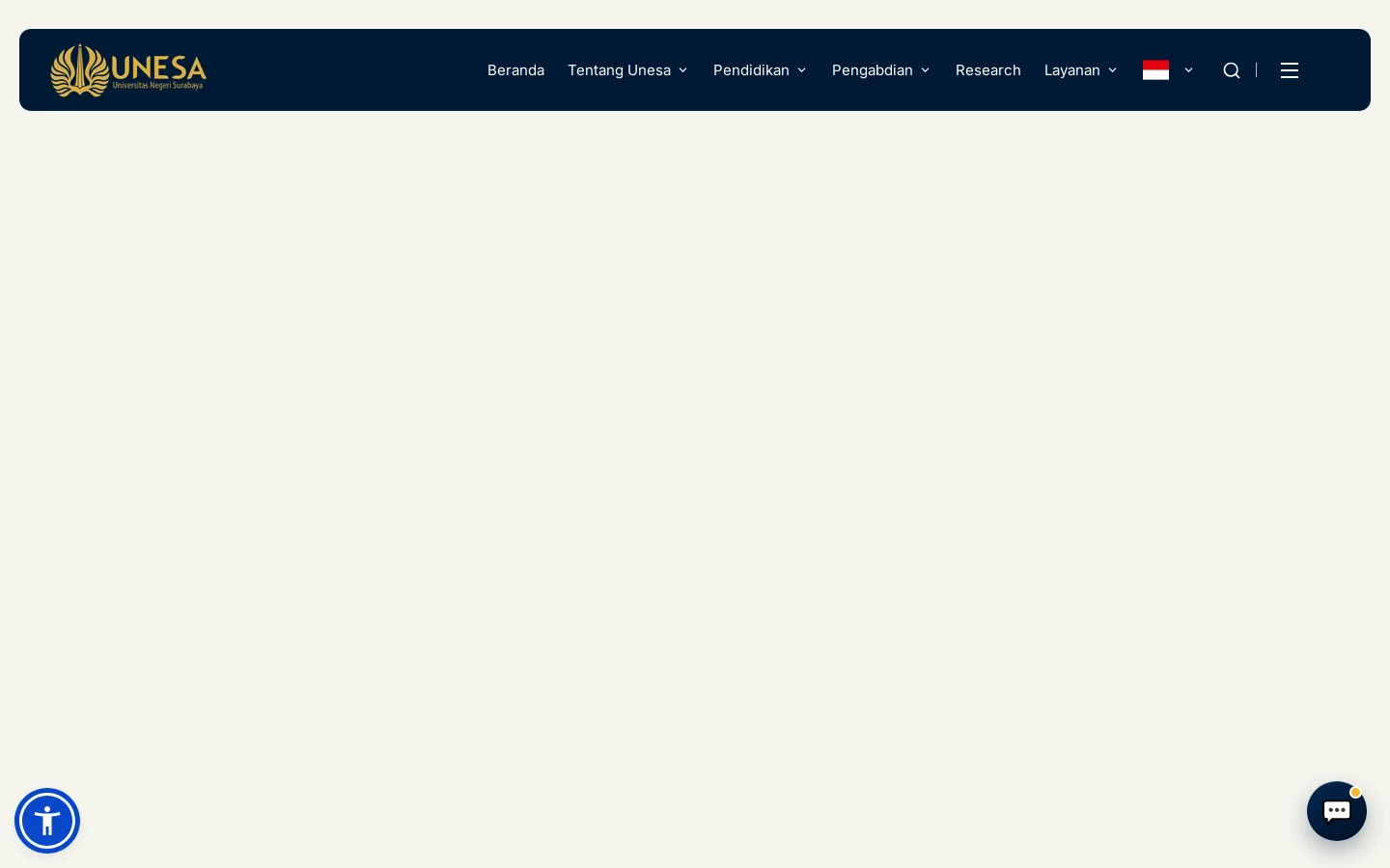 Universitas Negeri Surabaya Homepage screenshot