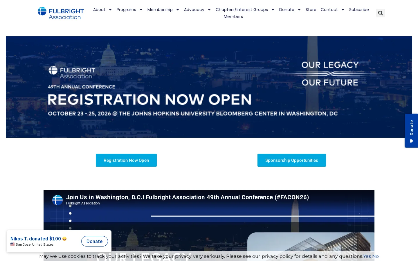 Fulbright.org Homepage screenshot