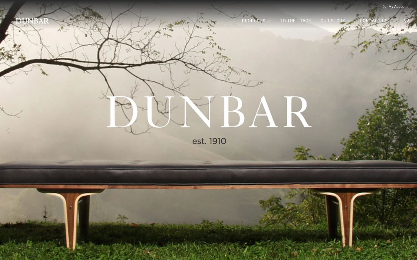 DUNBAR - Makers of Contemporary Furnishings Homepage screenshot