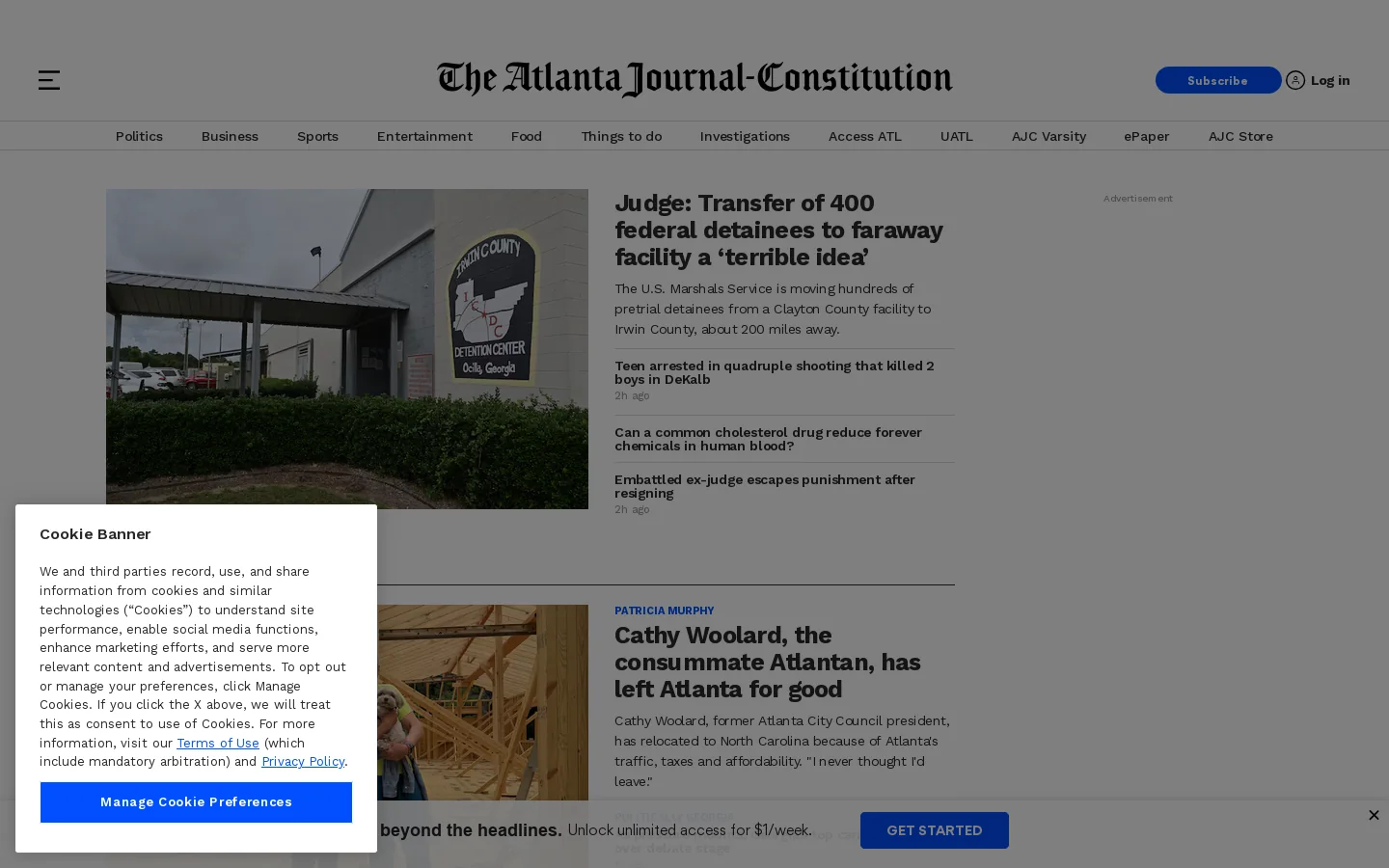 Access Atlanta Homepage screenshot