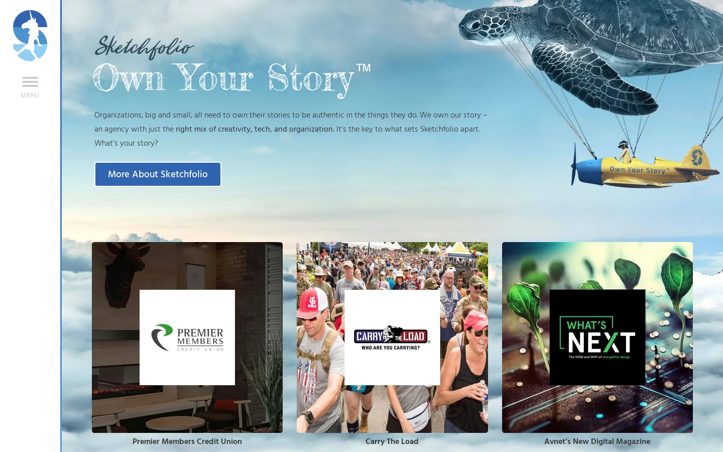 Sketchfolio Homepage screenshot