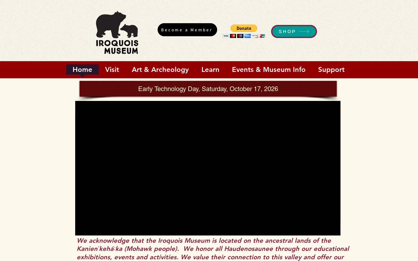 Iroquois Indian Museum | native american indian museum | Howes Cave, NY, United States Homepage screenshot
