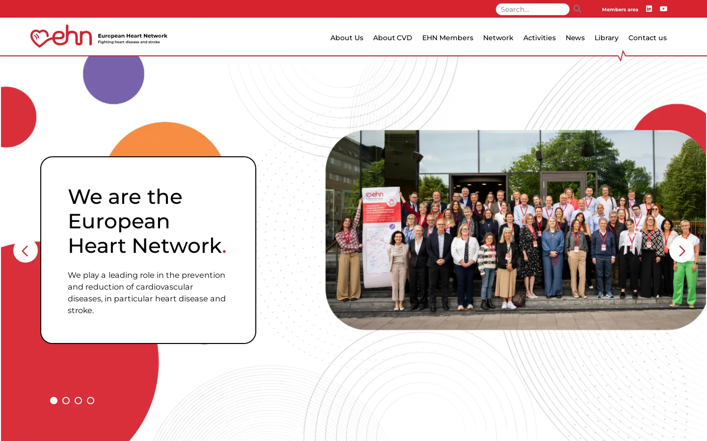 Home - European Heart Network Homepage screenshot
