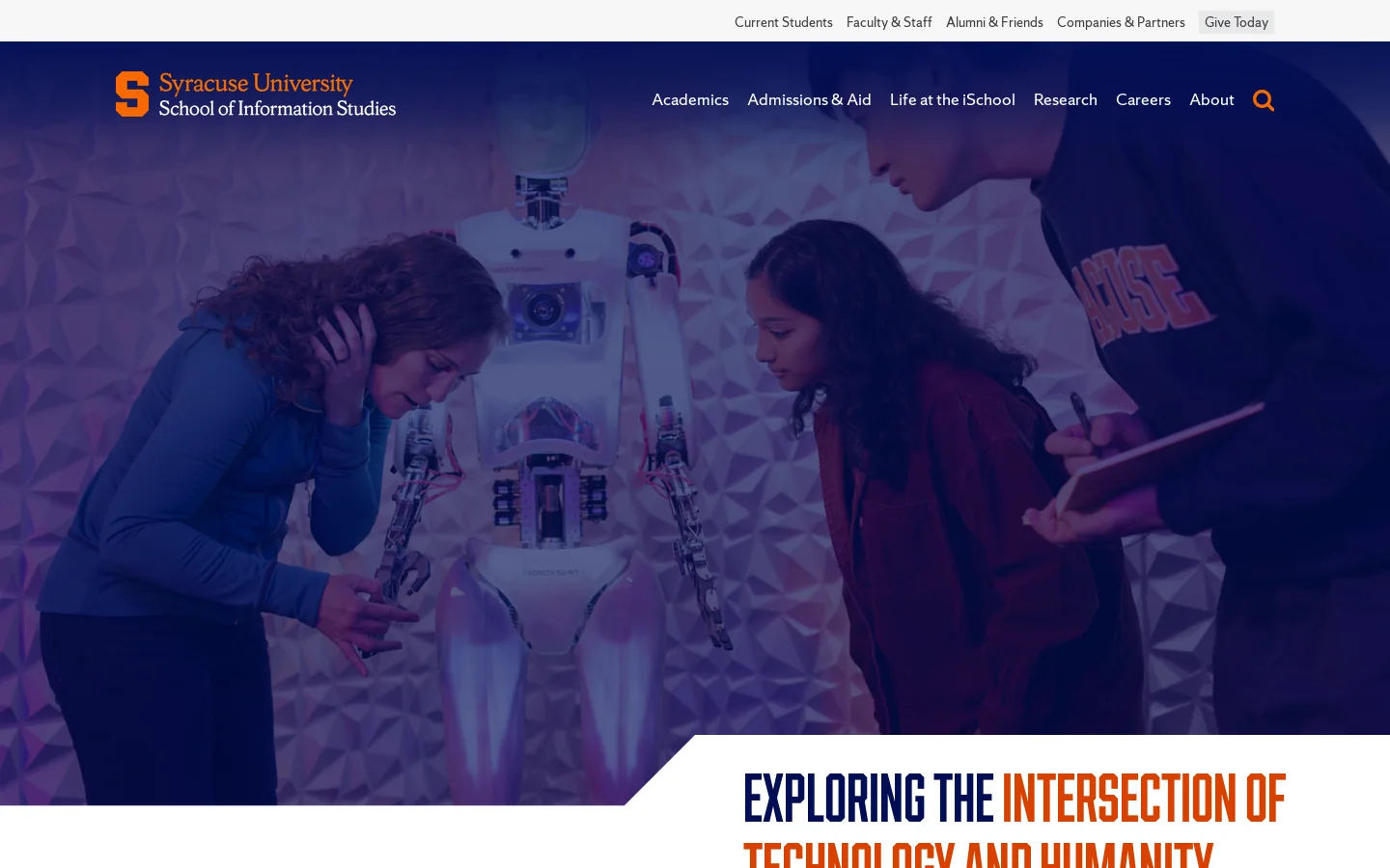 iSchool Homepage screenshot