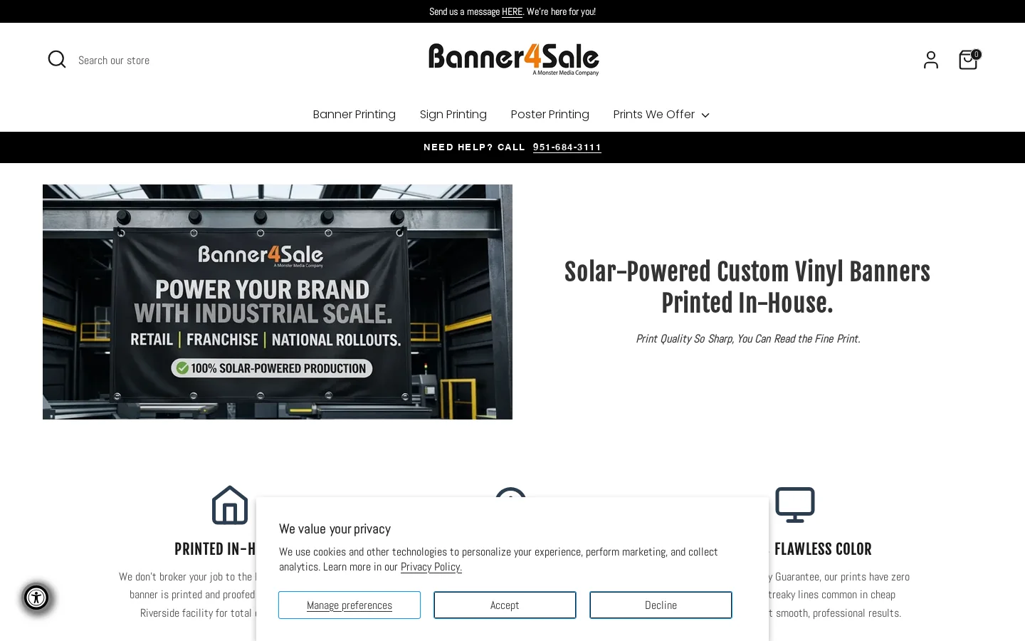 Banner4Sale Homepage screenshot