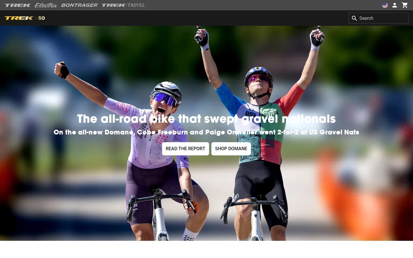 Find a bike shop near you | Trek Retailers Homepage screenshot