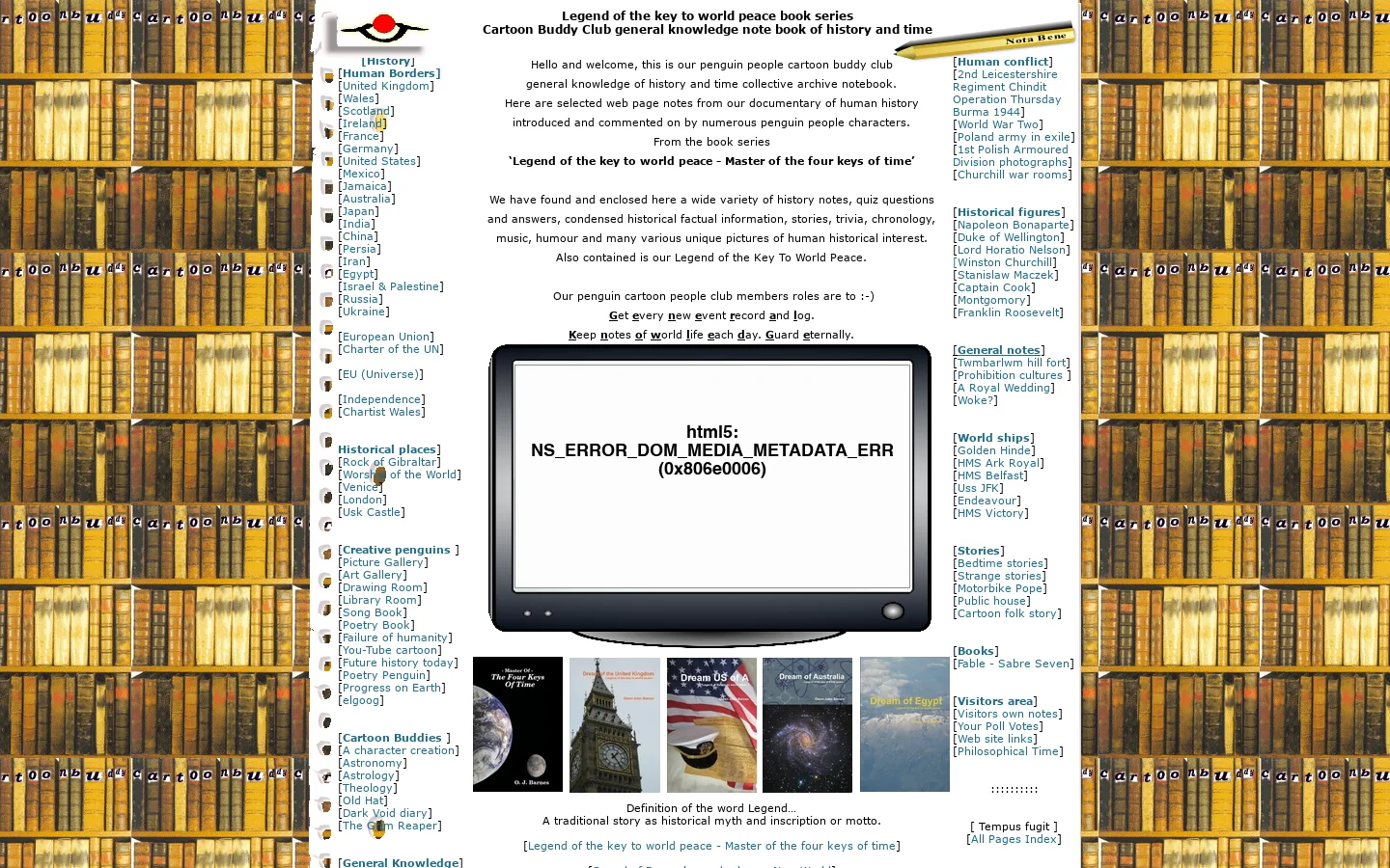The Key To World Peace Legend _ Cartoon Buddy Club General Knowledge Note Book Of Time Homepage screenshot