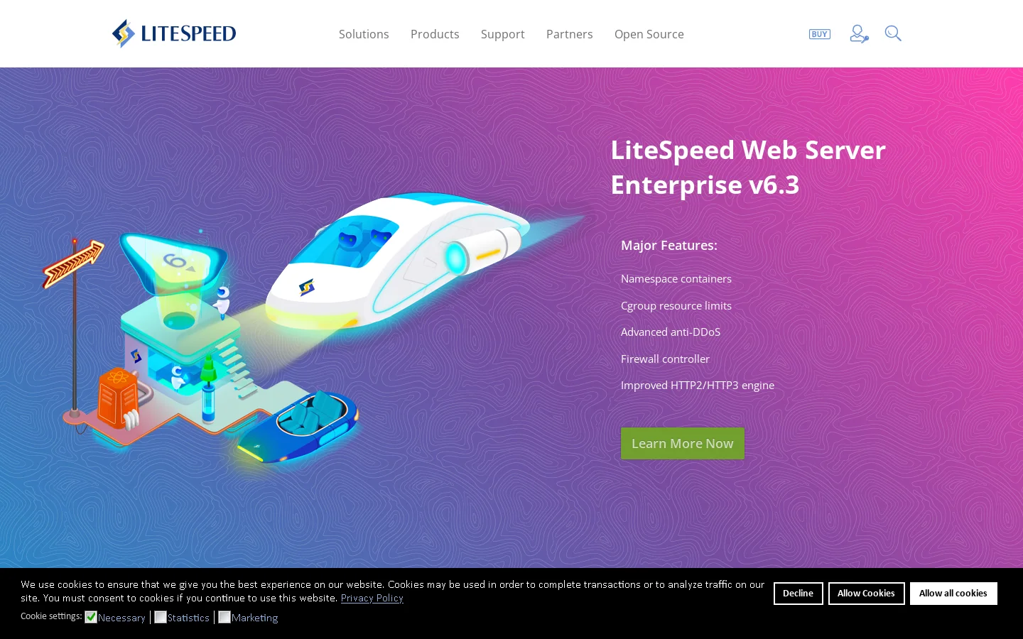 LiteSpeed Technologies Homepage screenshot