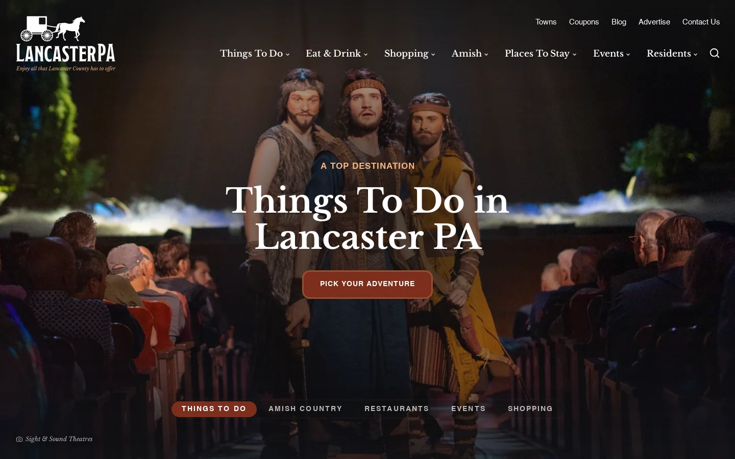 Lancaster, PA Attractions, Amish, Events and more for Homepage screenshot