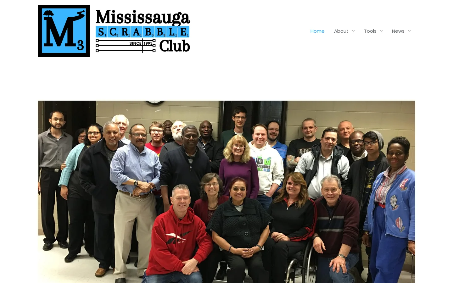 Mississauga Scrabble Club Homepage screenshot