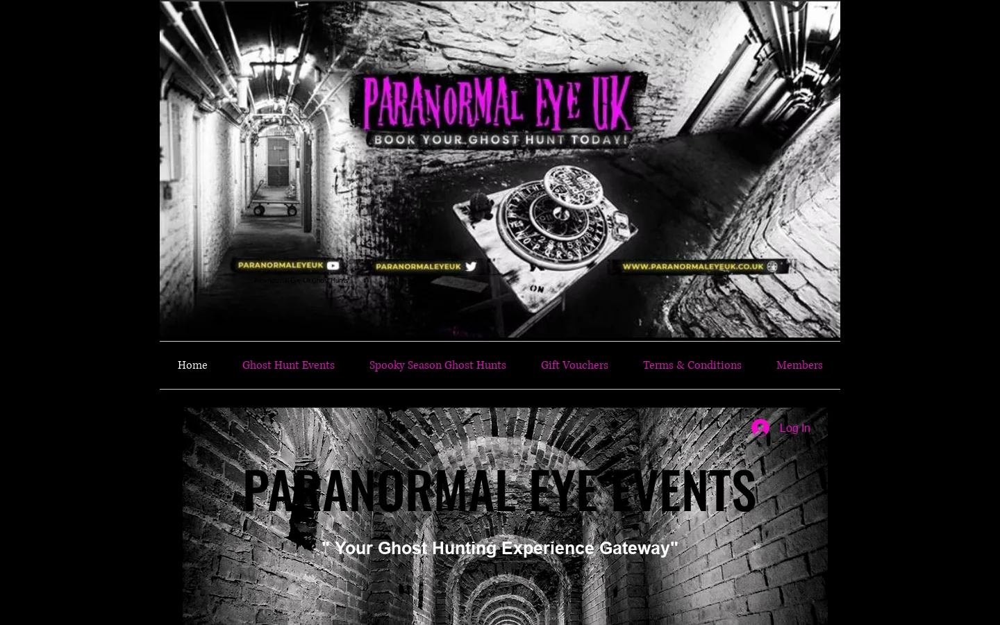 Paranormal Eye UK Homepage screenshot