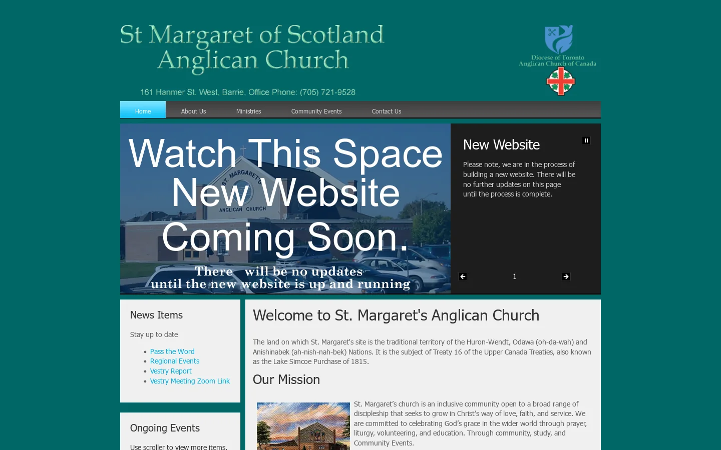 St. Margaret of Scotland Home Homepage screenshot