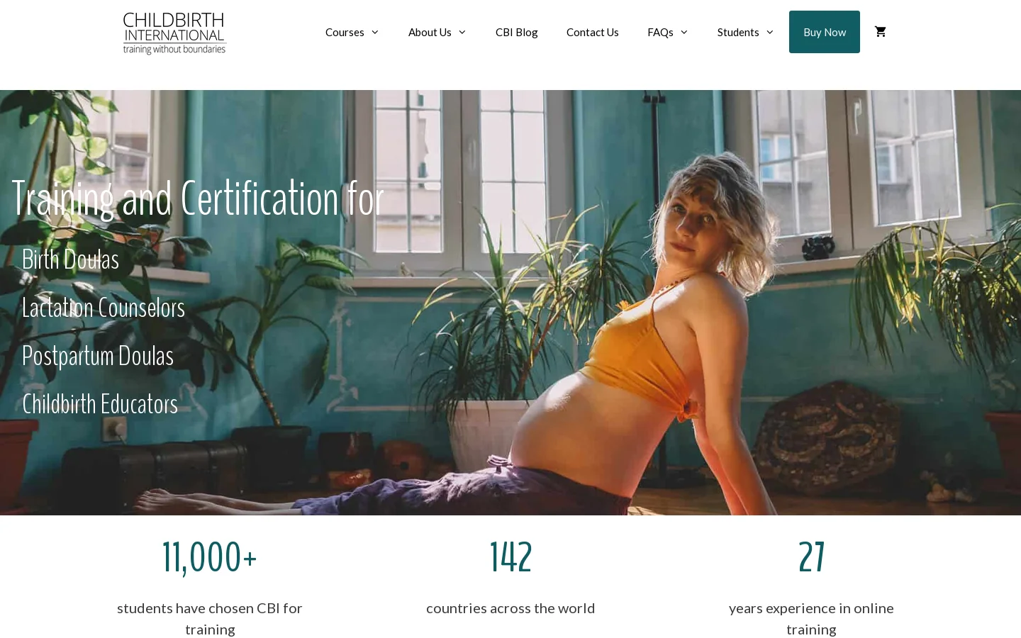 Training & Certification Courses for Birth & Lactation Professionals Homepage screenshot