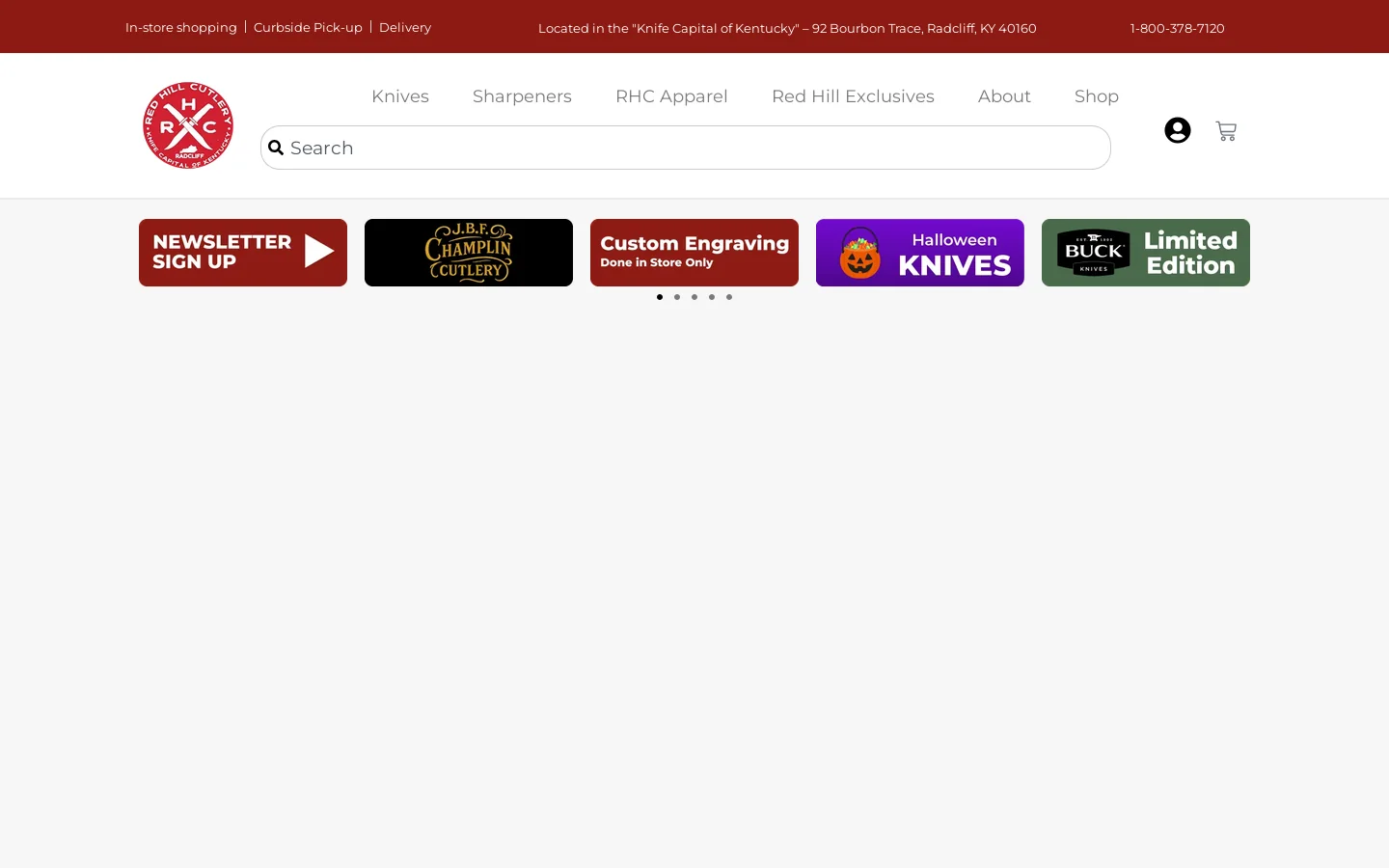 Red Hill Cutlery Homepage screenshot