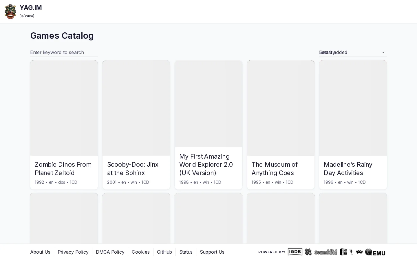 yag.im Homepage screenshot