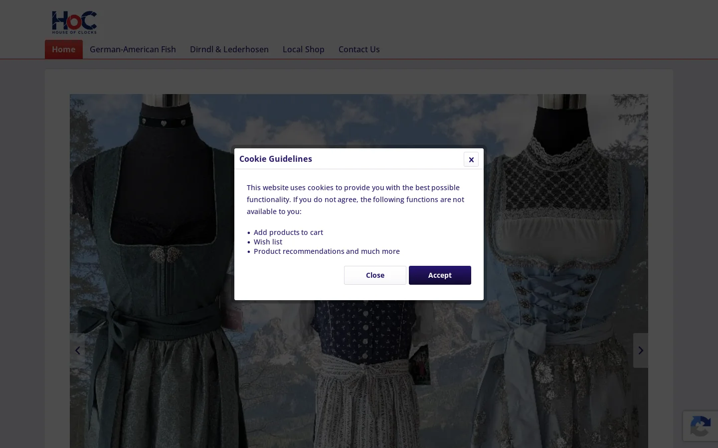 House of Clocks Homepage screenshot
