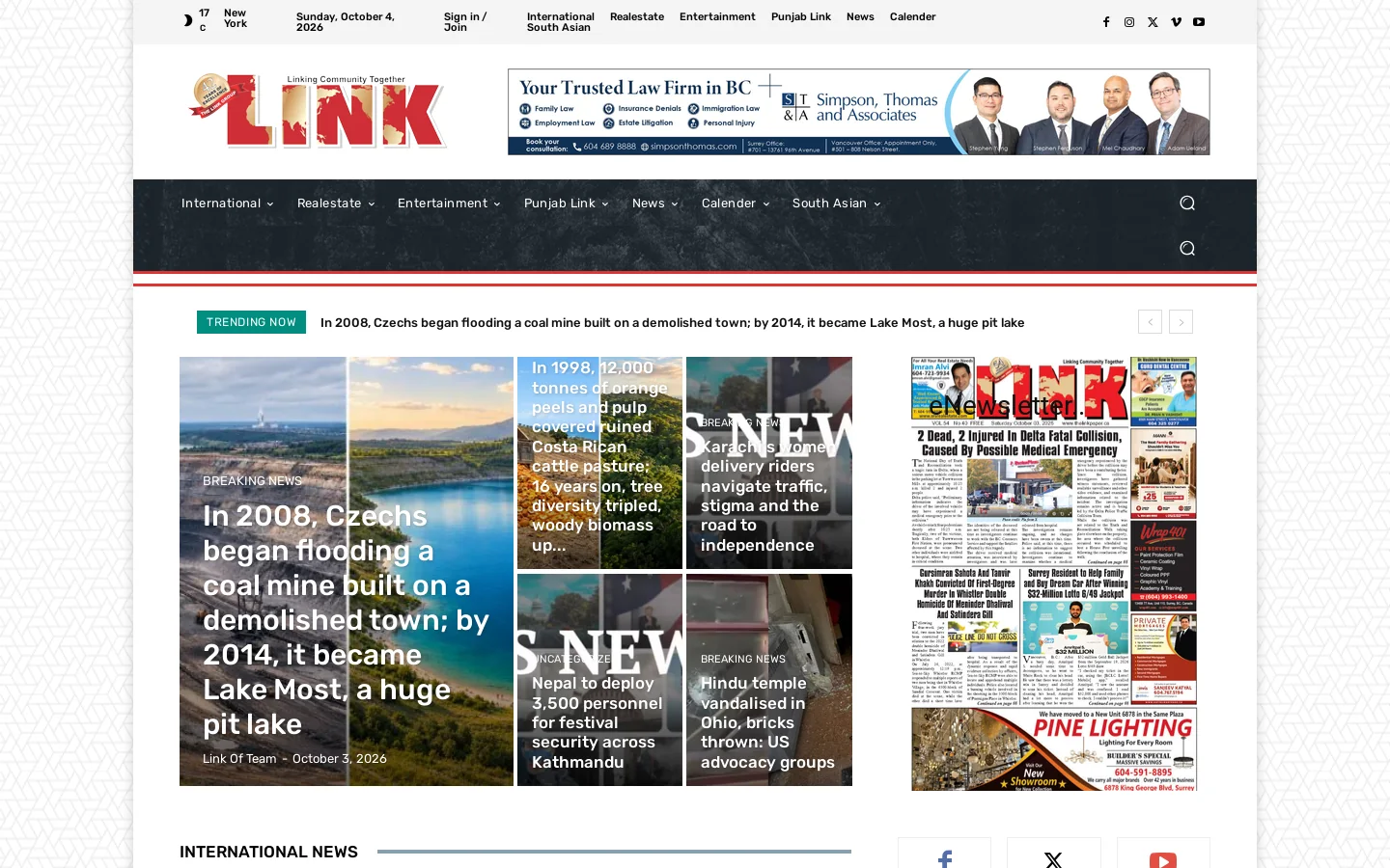 Home - Link Newspaper Homepage screenshot