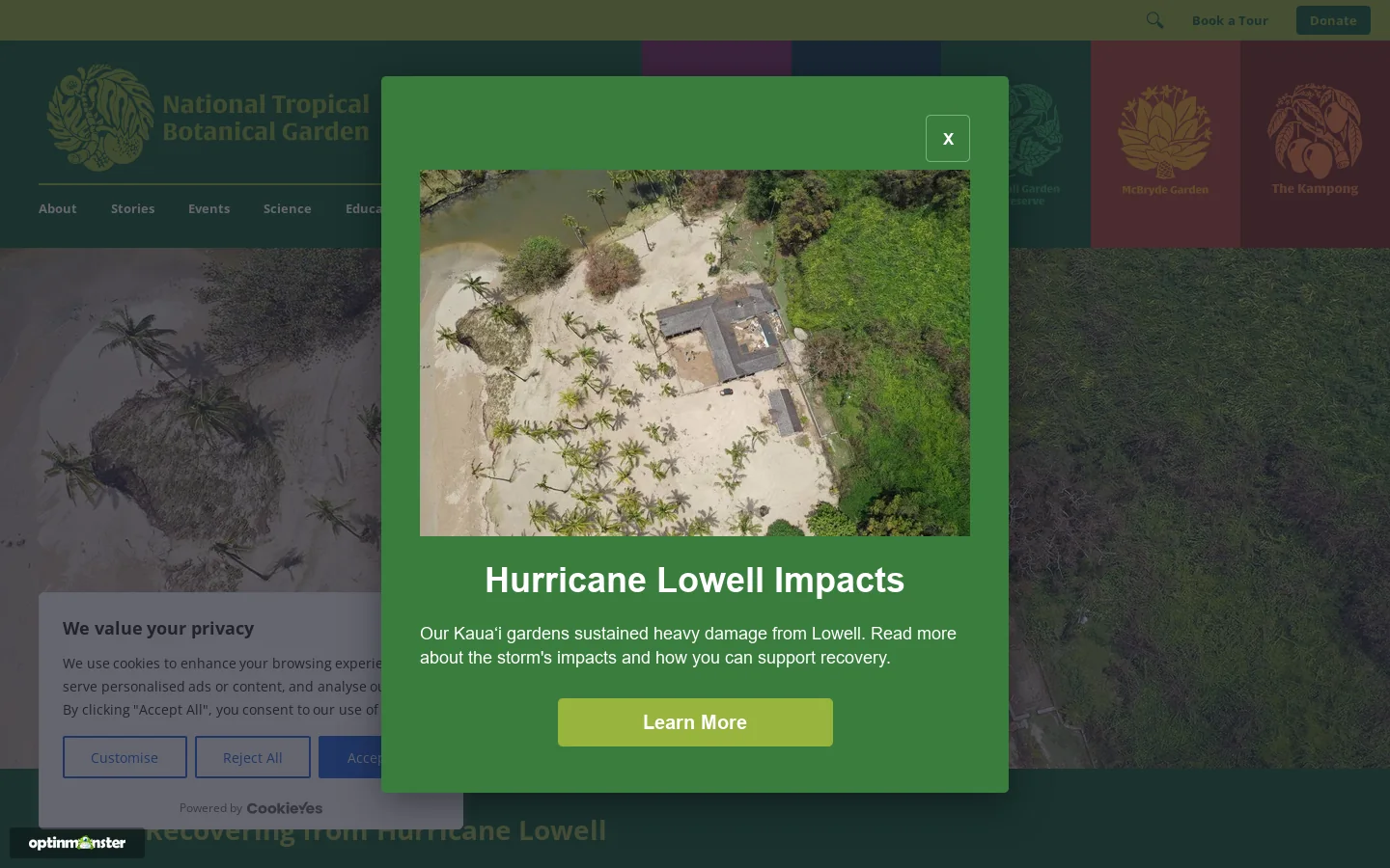 National Tropical Botanical Garden - National Tropical Botanical Garden Homepage screenshot