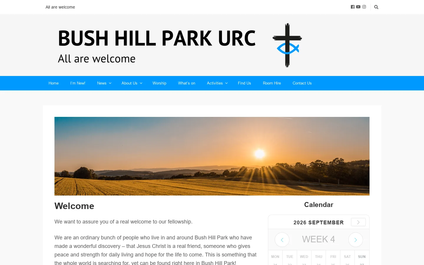 Home - Bush Hill Park URC Homepage screenshot