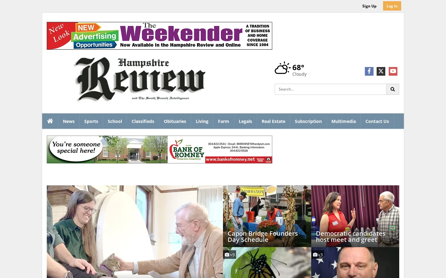 hampshirereview.com Homepage screenshot