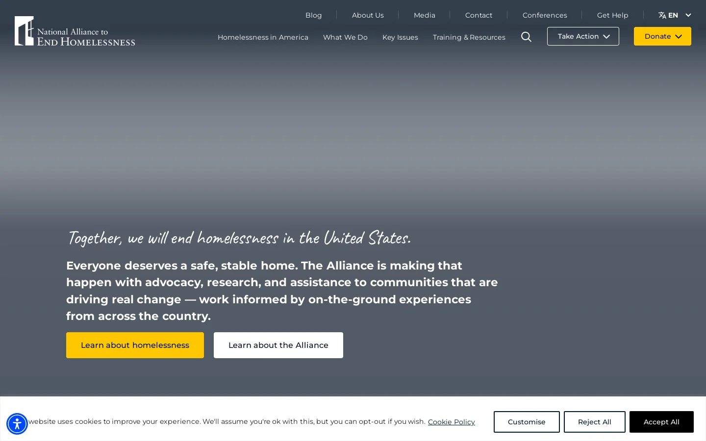 National Alliance To End Homelessness | Home Homepage screenshot