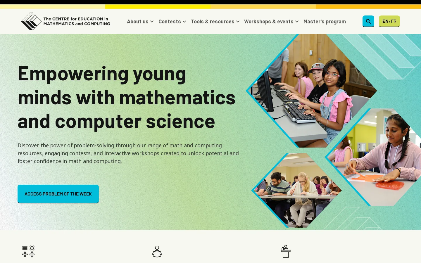 CEMC Homepage screenshot