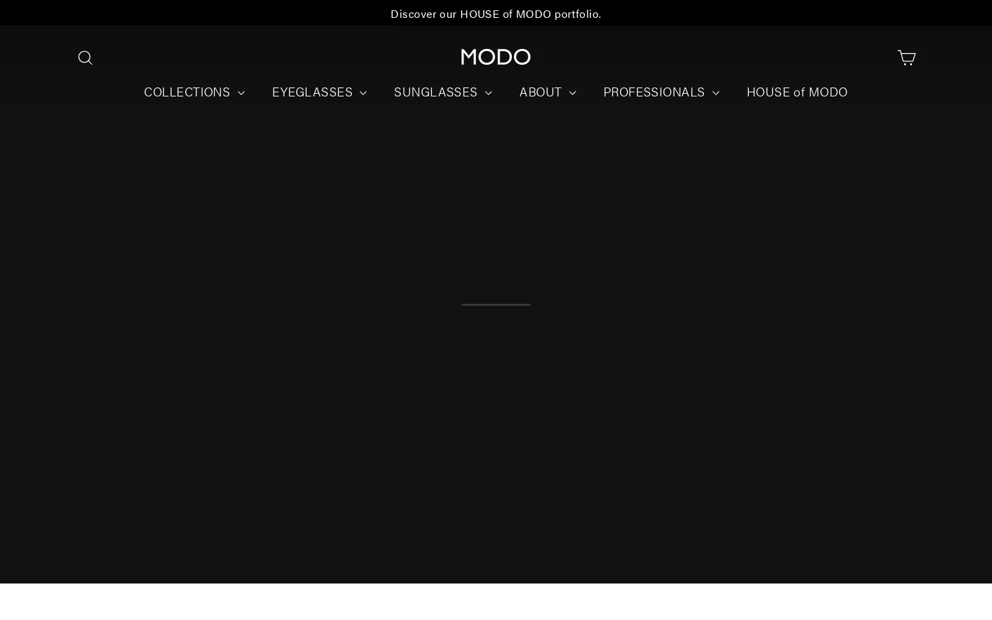 MODO Eyewear Homepage screenshot