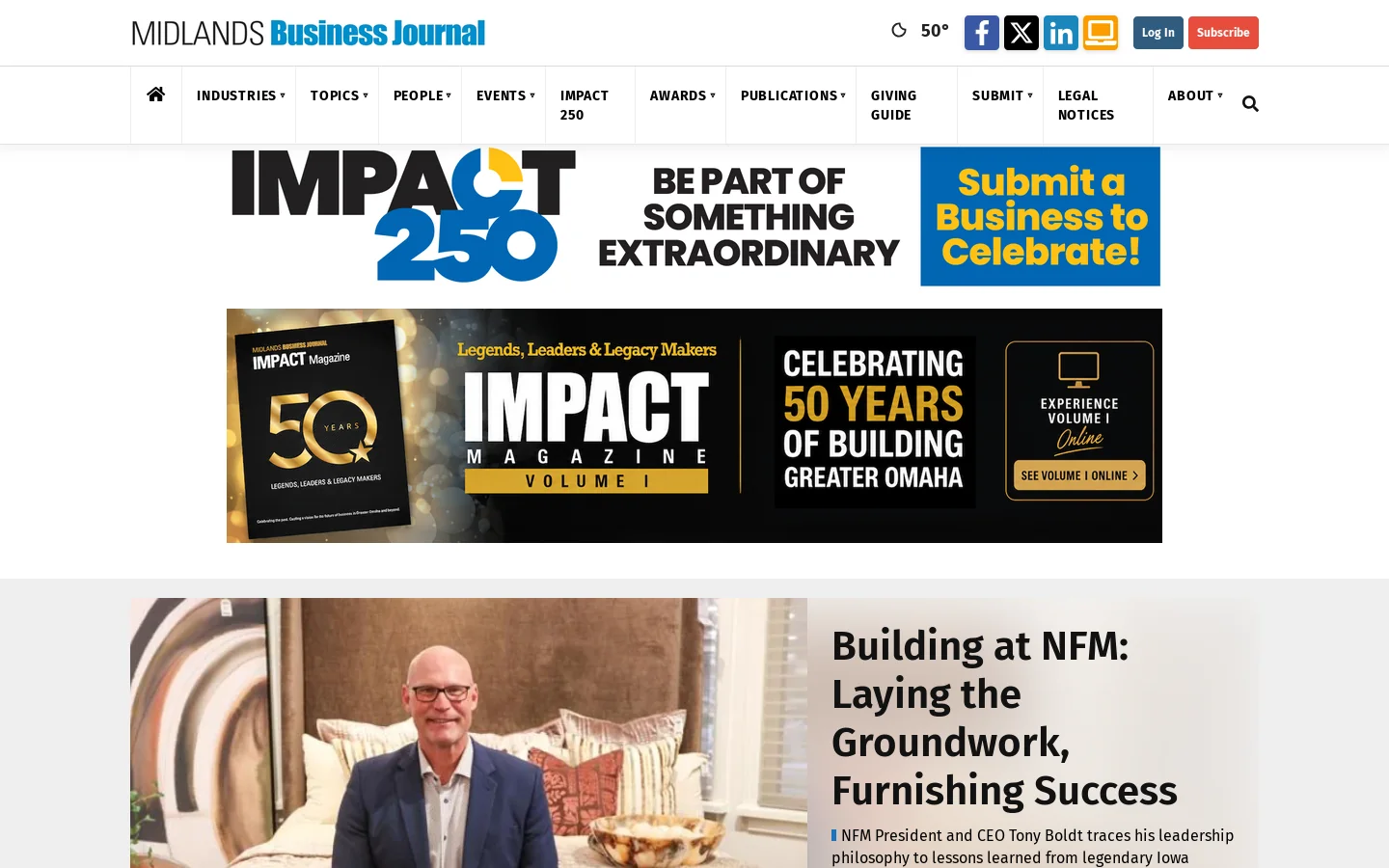mbj.com Homepage screenshot
