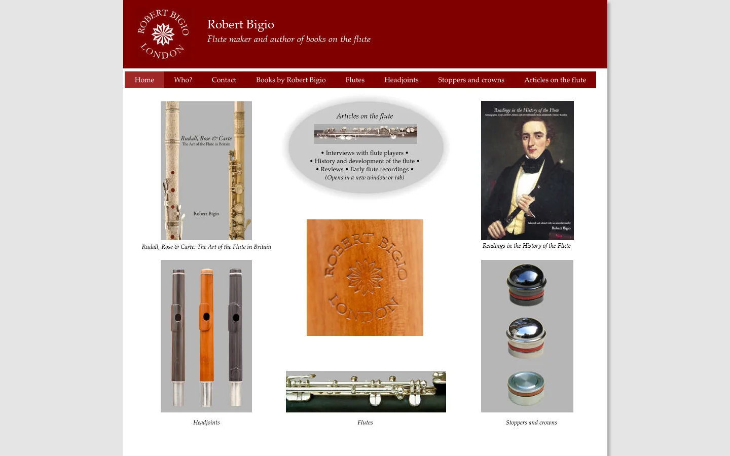 Robert Bigio | Home Homepage screenshot