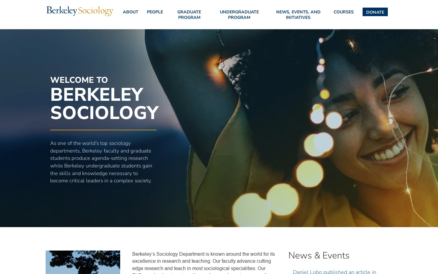 Home | UC Berkeley Sociology Department Homepage screenshot