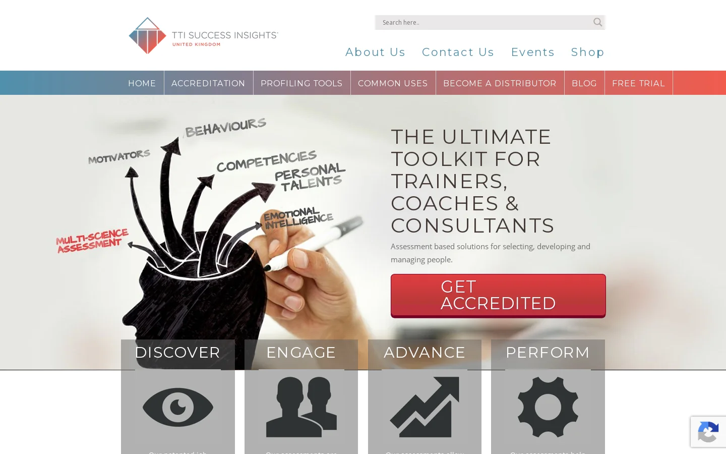 TTI Success Insights United Kingdom Homepage screenshot