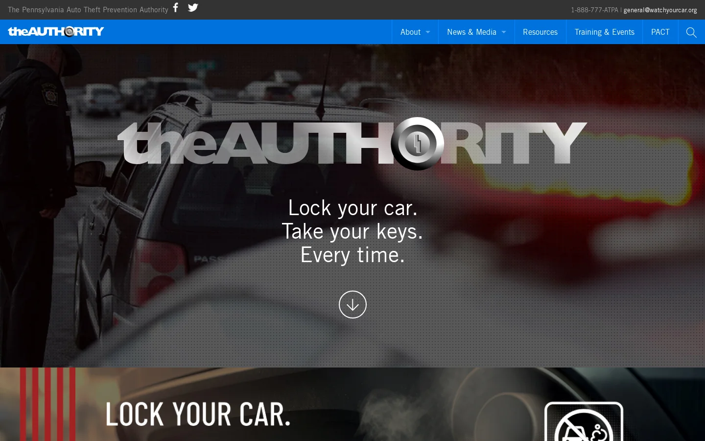 The Pennsylvania Auto Theft Prevention Authority Homepage screenshot