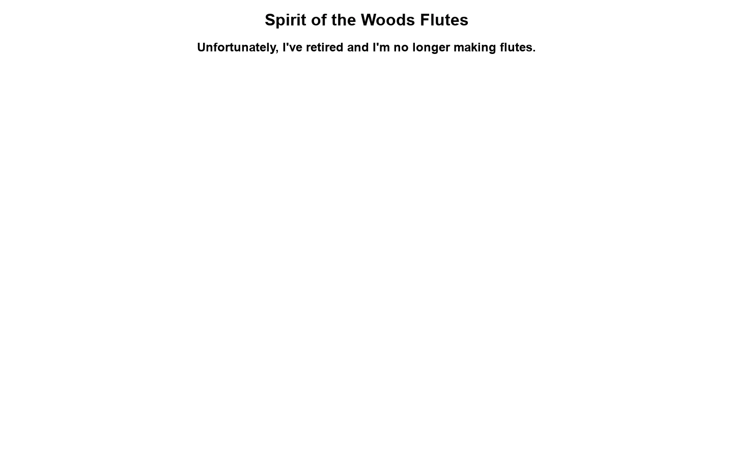 spiritofthewoodsflutes.com Homepage screenshot