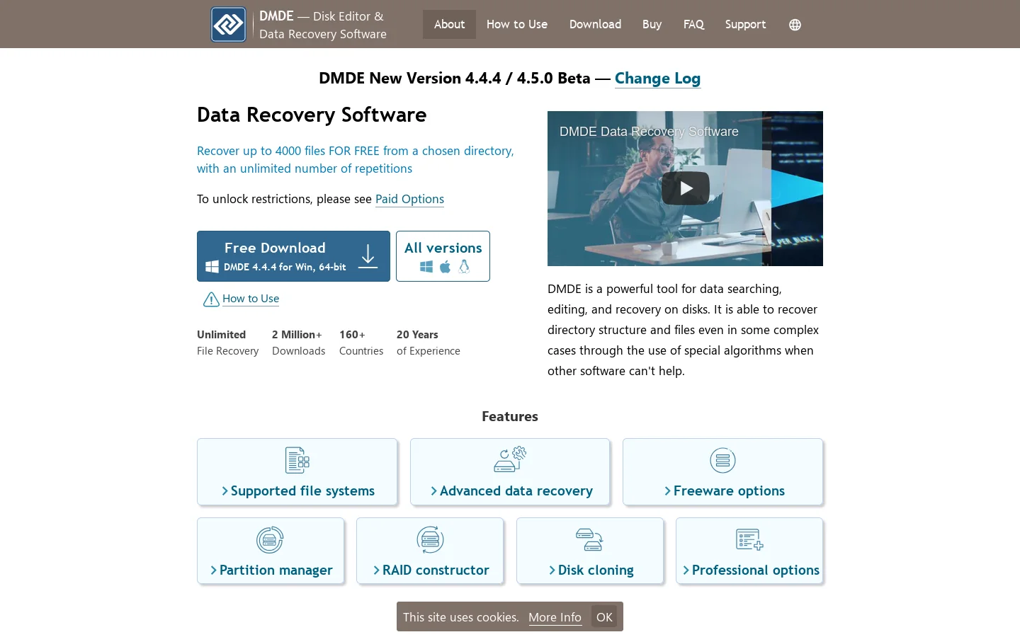 DMDE Data Recovery for PC and Mac [2026 Updated] Homepage screenshot