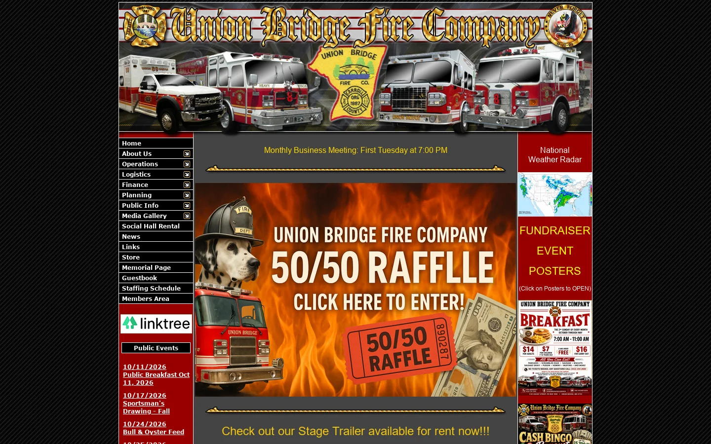 Union Bridge Fire Company - Carroll County, MD Homepage screenshot