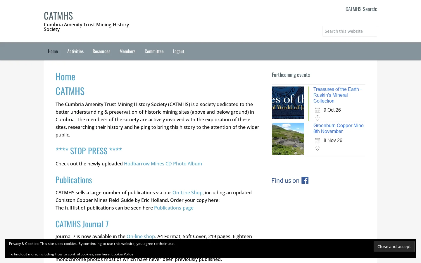 CATMHS Homepage screenshot