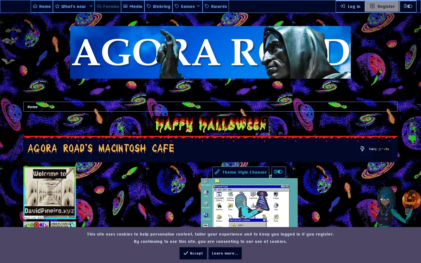 Agora Road's Macintosh Cafe Homepage screenshot