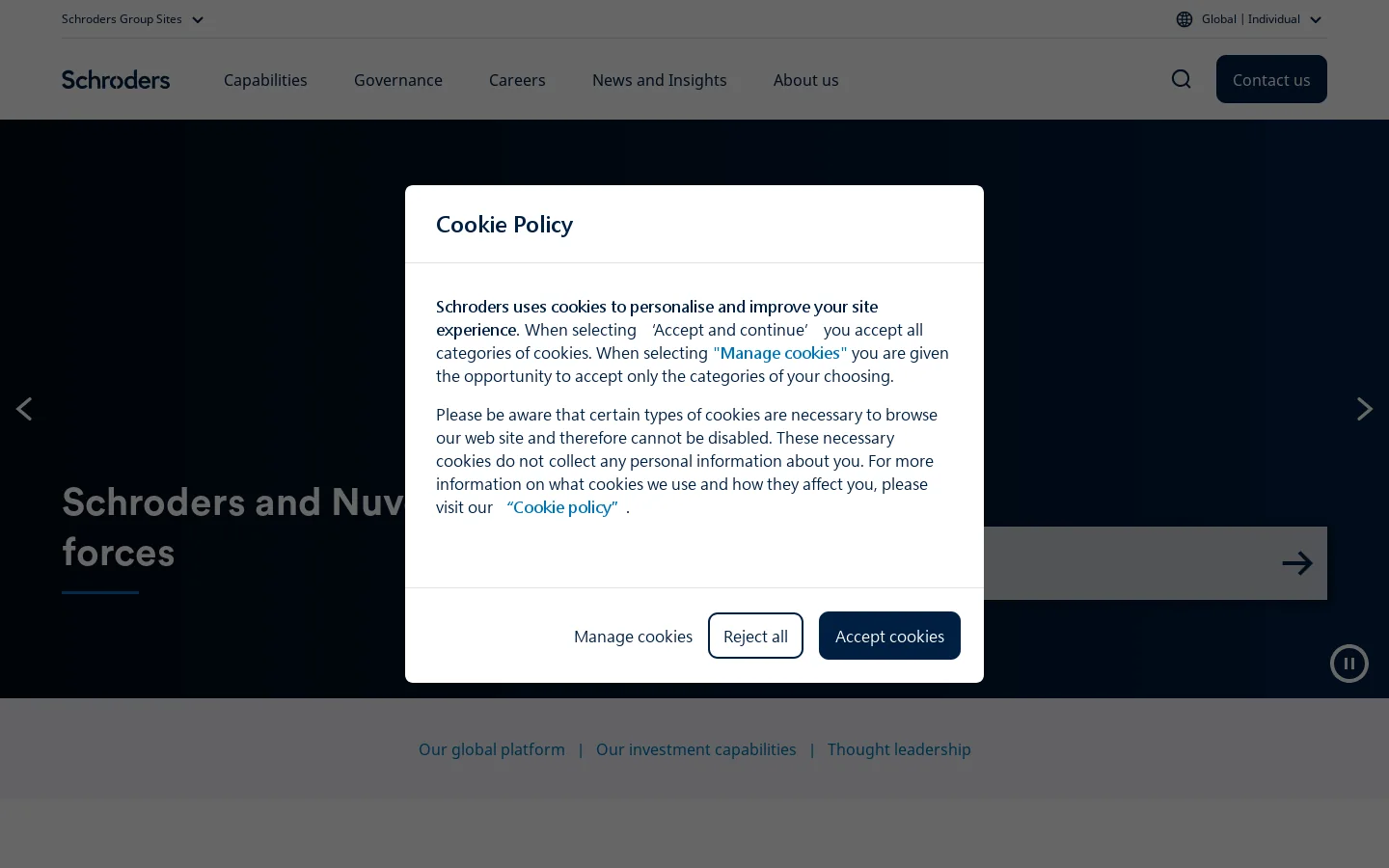 Schroders Hong Kong Homepage screenshot