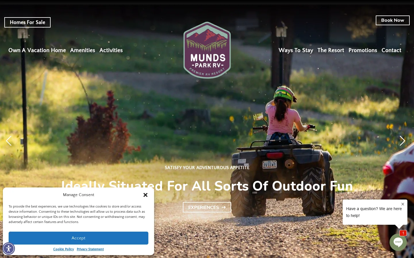 Munds Park RV Resort & RV Park Near Sedona, AZ Homepage screenshot