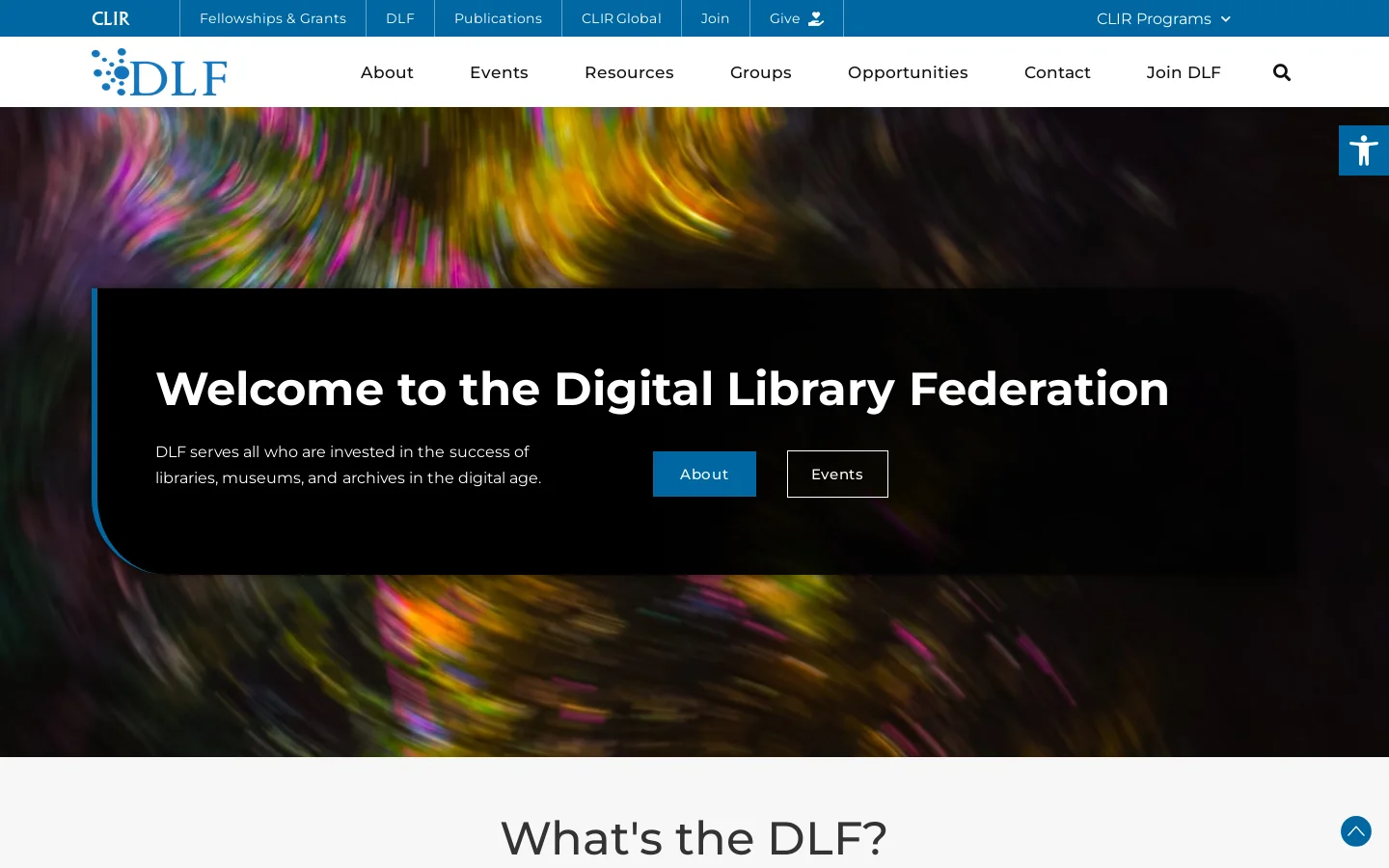 Digital Library Federation - DLF Homepage screenshot