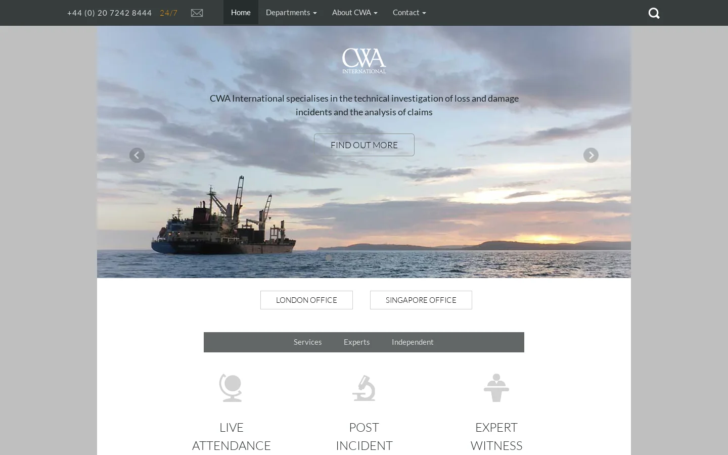 CWA International Homepage screenshot