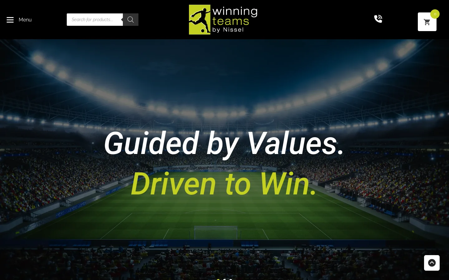 Sporting Goods Distributor | Winning Teams by Nissel Homepage screenshot
